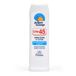 Крем-блок от загара SPF 45, водостойкий